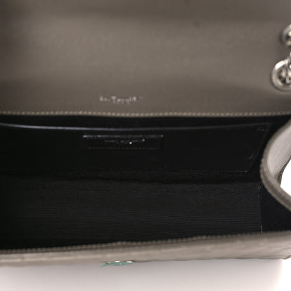 Saint Laurent Grain De Poudre Textured Mixed Matelasse Medium Triquilt Monogram Satchel Earth 5 of 10