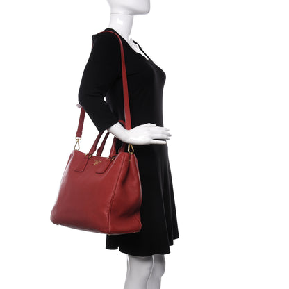 Prada Vitello Daino Tote Rosso 2 of 9