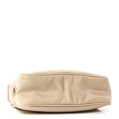 Prada Re-Nylon Vela Saffiano Double Zip Shoulder Bag Beige 4 of 10