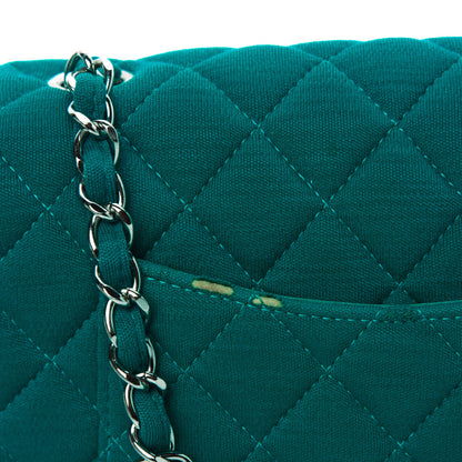 Chanel Jersey Quilted Mini Rectangular Flap Green 10 of 13