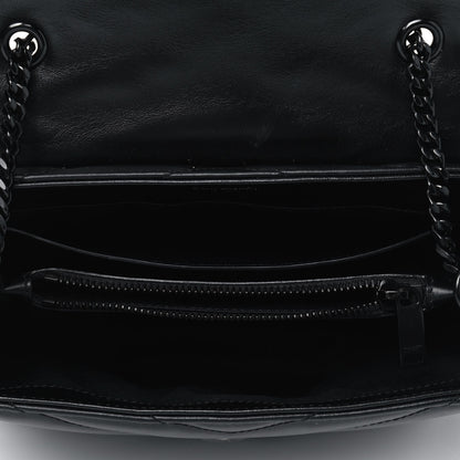 Saint Laurent Calfskin Y Quilted Monogram Small Loulou Chain Satchel Black 4 of 4