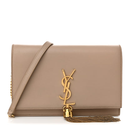 Saint Laurent Smooth Calfskin Classic Monogram Kate Tassel Chain Wallet Nude Powder 1 of 13