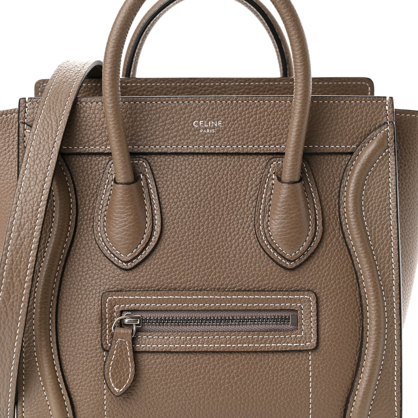 Drummed Calfskin Nano Luggage Souris