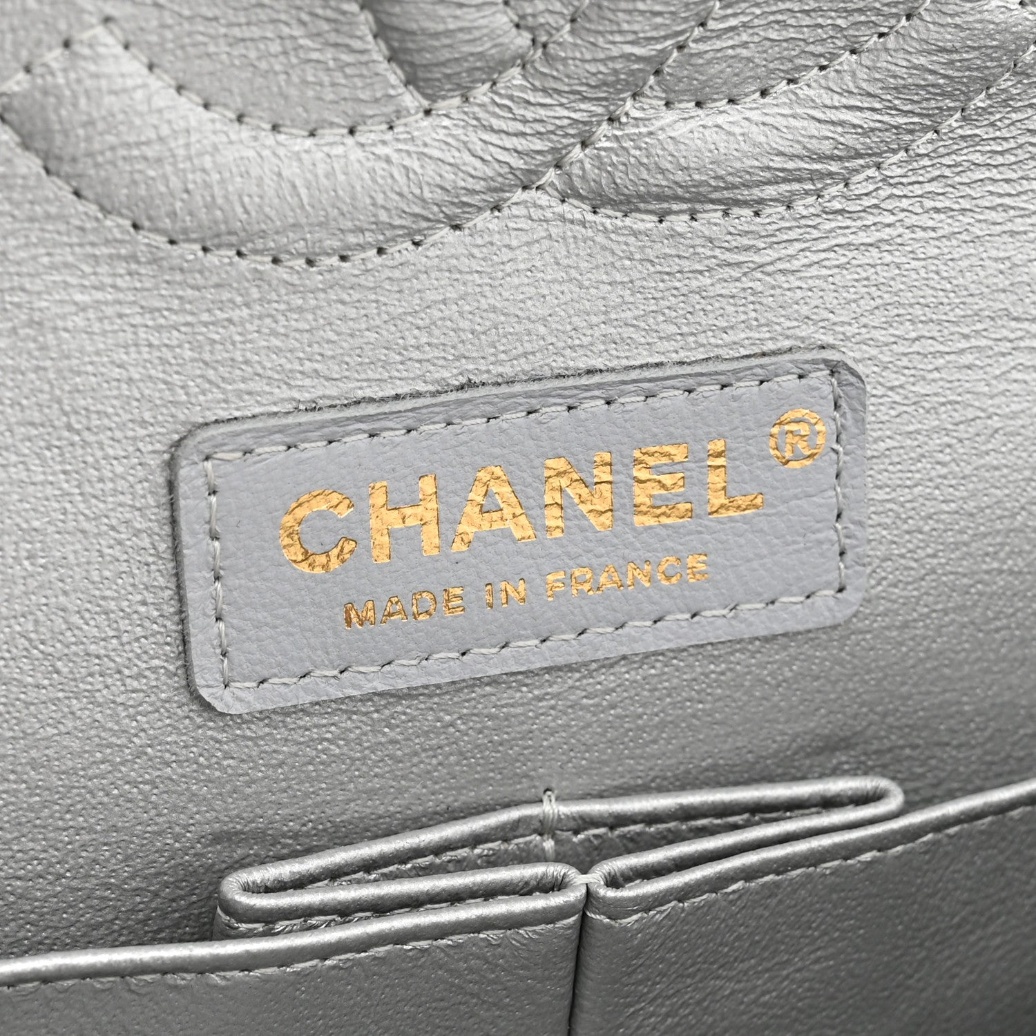 Chanel Nylon Quilted Medium Cat Emoticon Double Flap Navy Grey Ecru Navy Grey Ecru 6 of 10