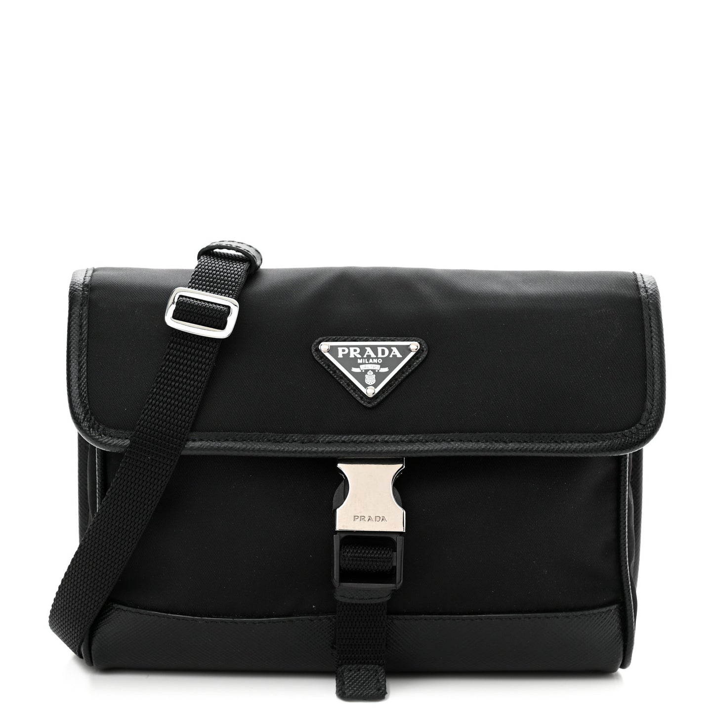 Re-Nylon Saffiano Smartphone Case Crossbody Black
