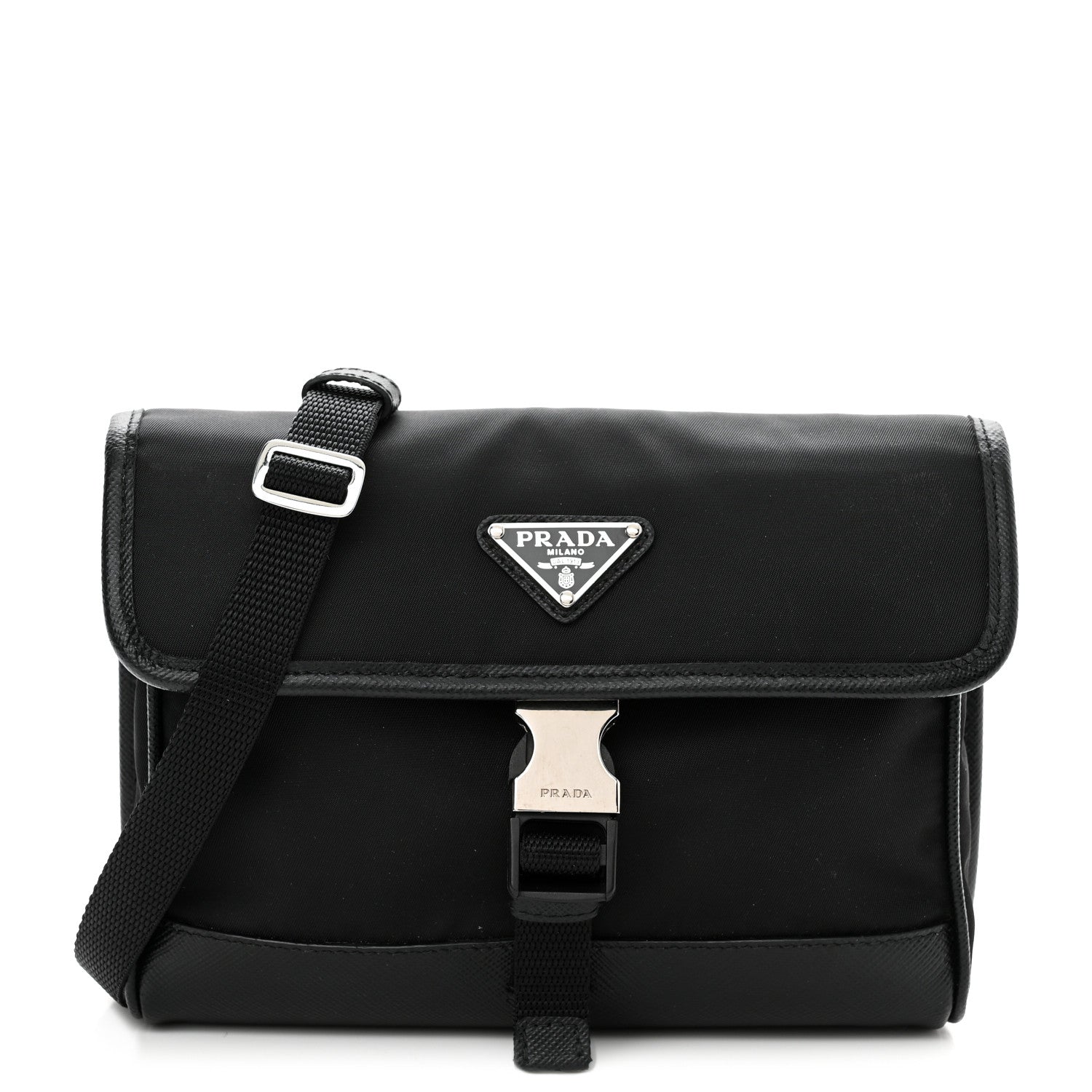 Prada Re-Nylon Saffiano Smartphone Case Crossbody Black 1 of 10