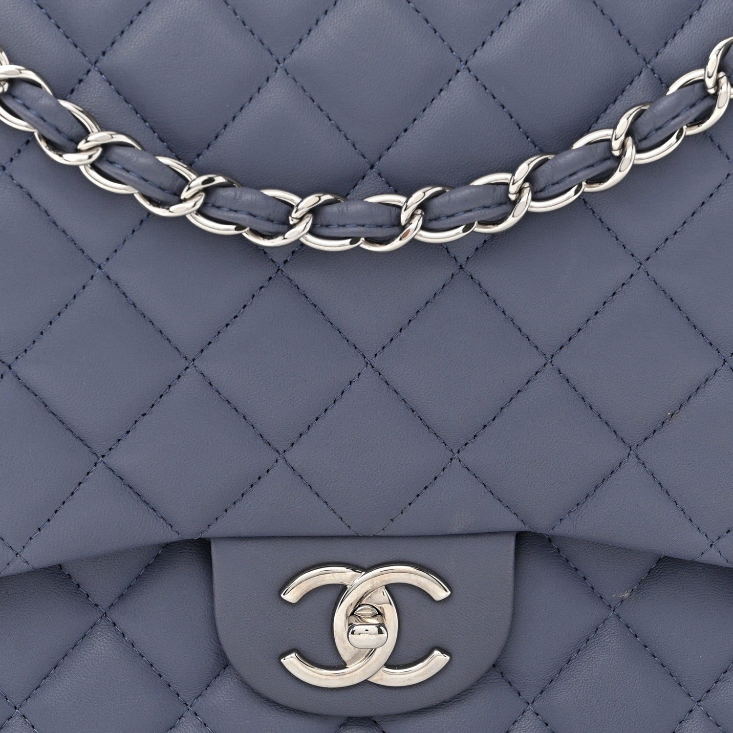 Chanel Lambskin Quilted Maxi Double Flap Light Purple 8 of 11