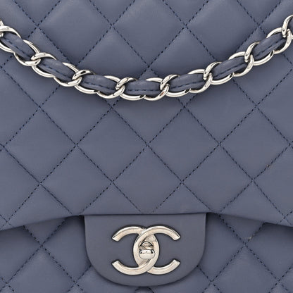 Chanel Lambskin Quilted Maxi Double Flap Light Purple 8 of 11