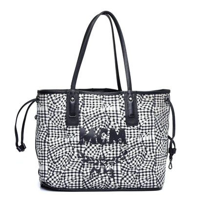 MCM Visetos Medium Liz Reversible Shopper Tote Black 12 of 16