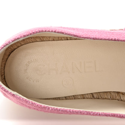 Chanel Linen CC Espadrilles 36 Pink Black 8 of 10