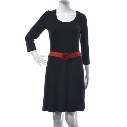 Gucci Nubuck Interlocking G Belt 90 36 Red 2 of 6