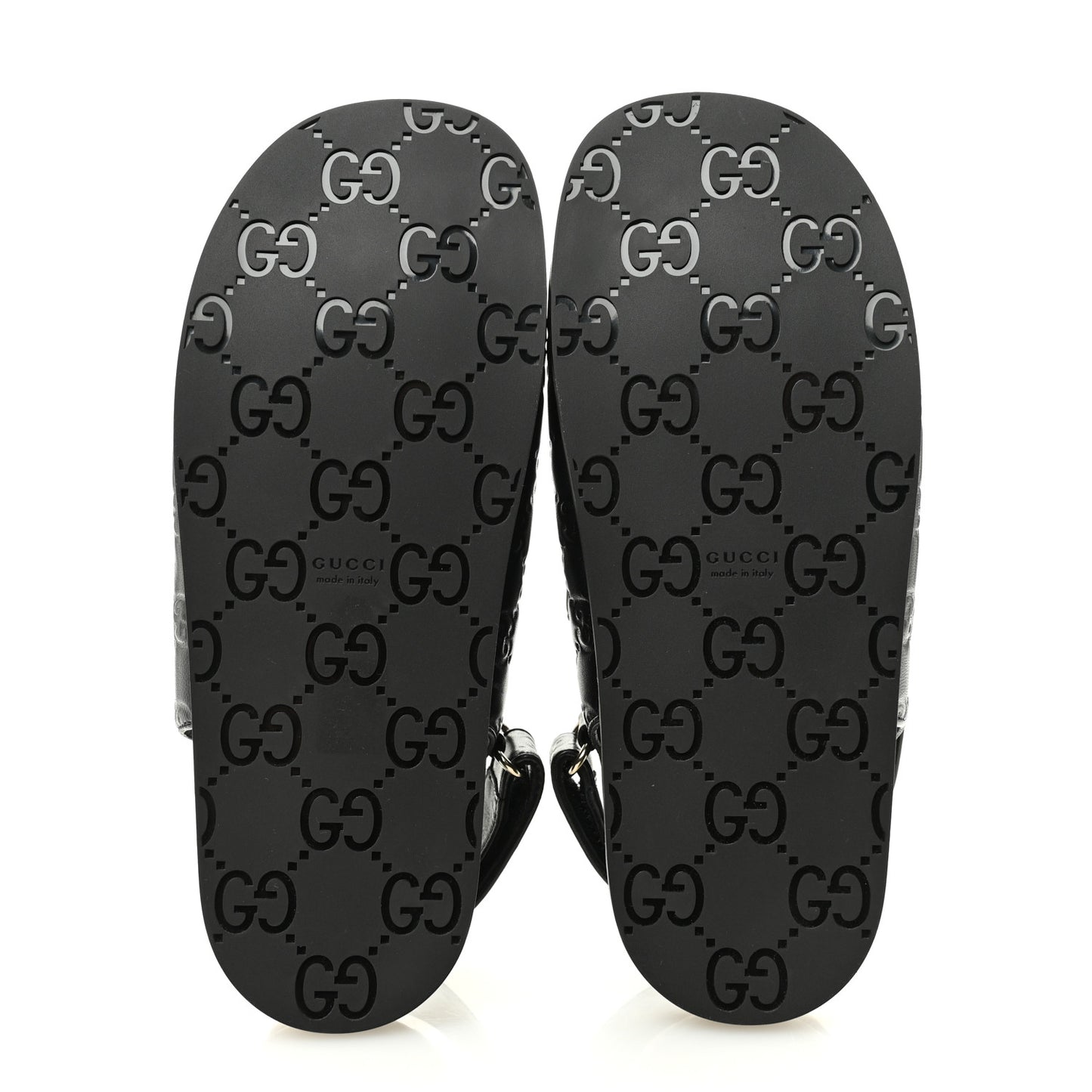 Guccissima GG Embossed Womens Sandals 39 Black