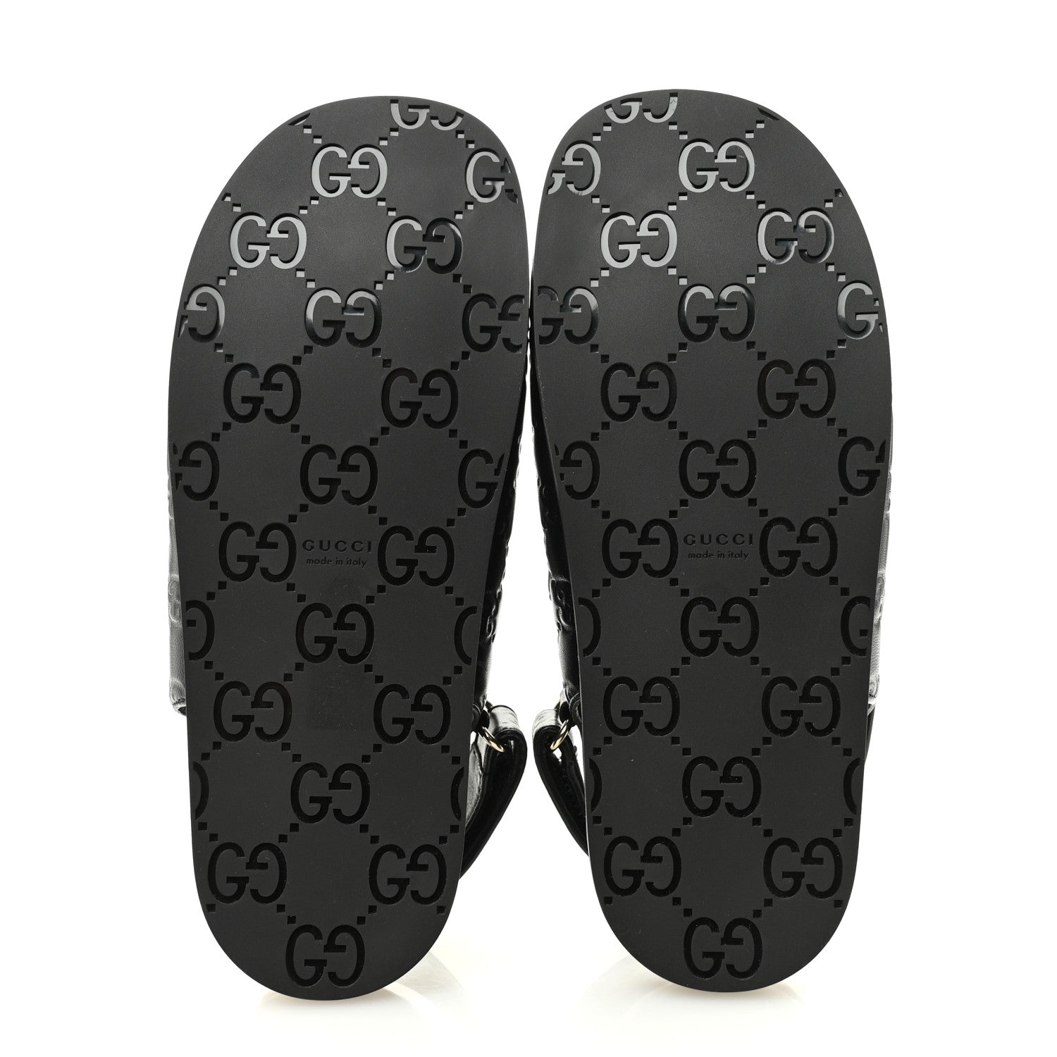 Gucci Guccissima GG Embossed Womens Sandals 39 Black 6 of 10