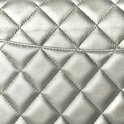 Chanel Metallic Lambskin Quilted Jumbo Double Flap Green 12 of 12