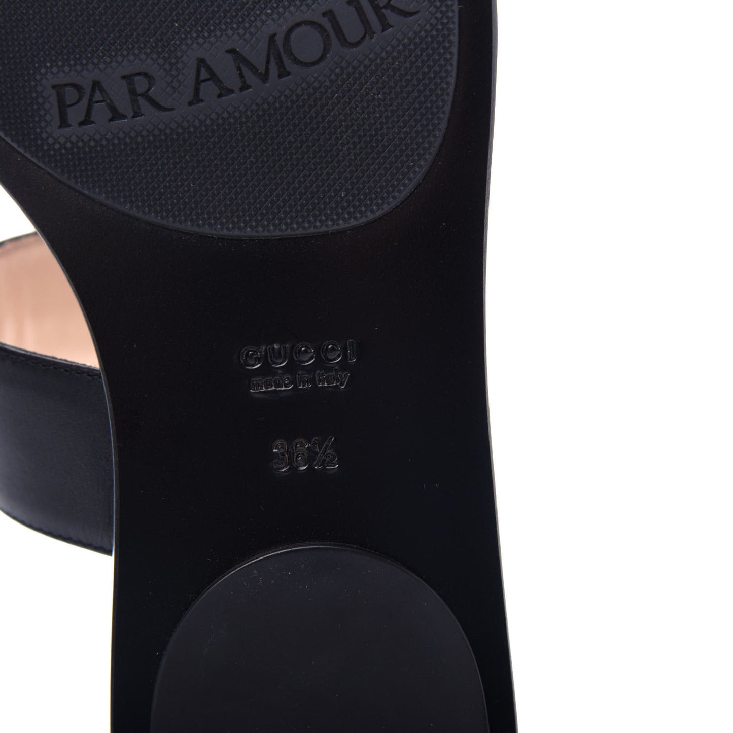 Calfskin GG Marmont Thong Sandals 36.5 Black