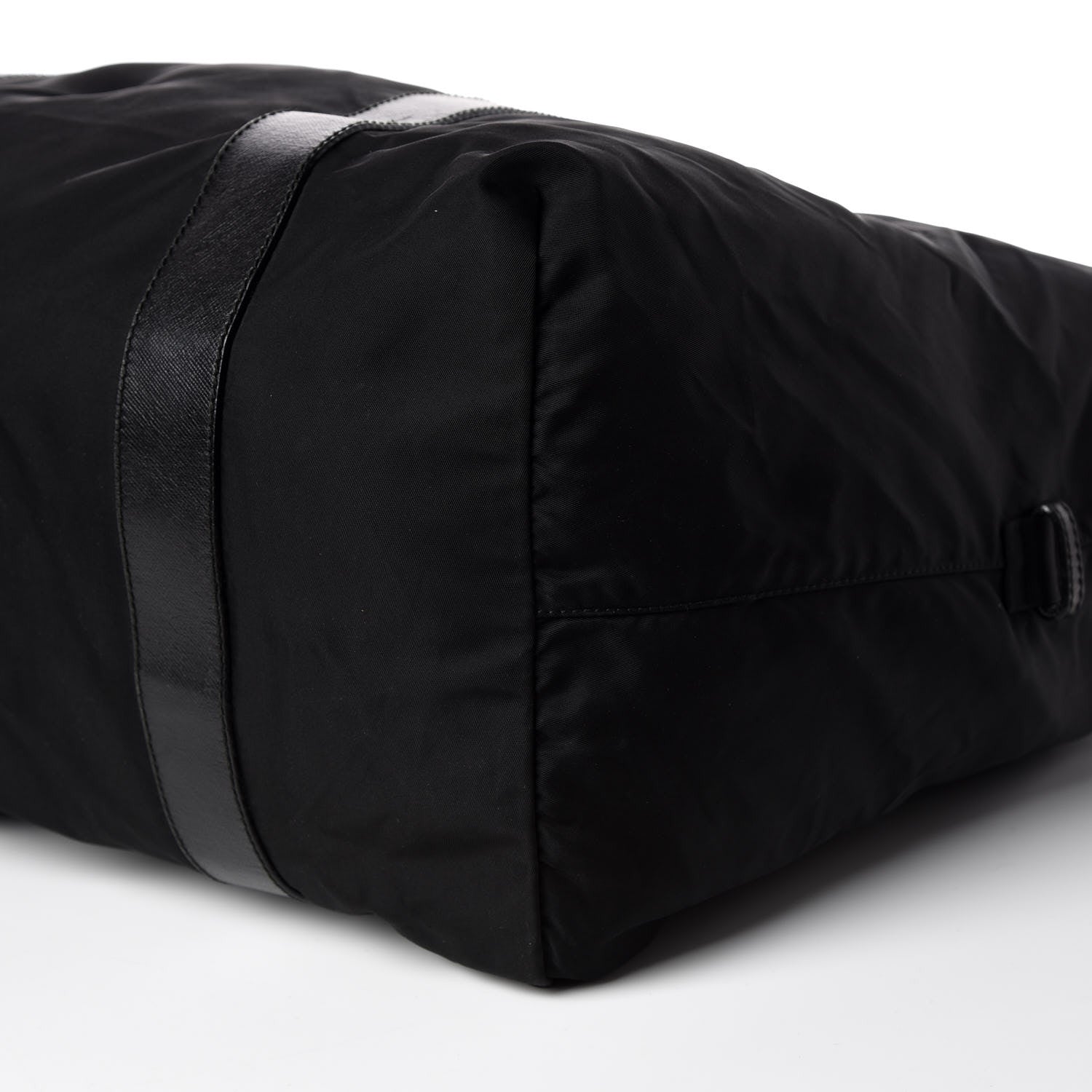 Prada Tessuto Nylon Saffiano Duffel Bag Black 6 of 9