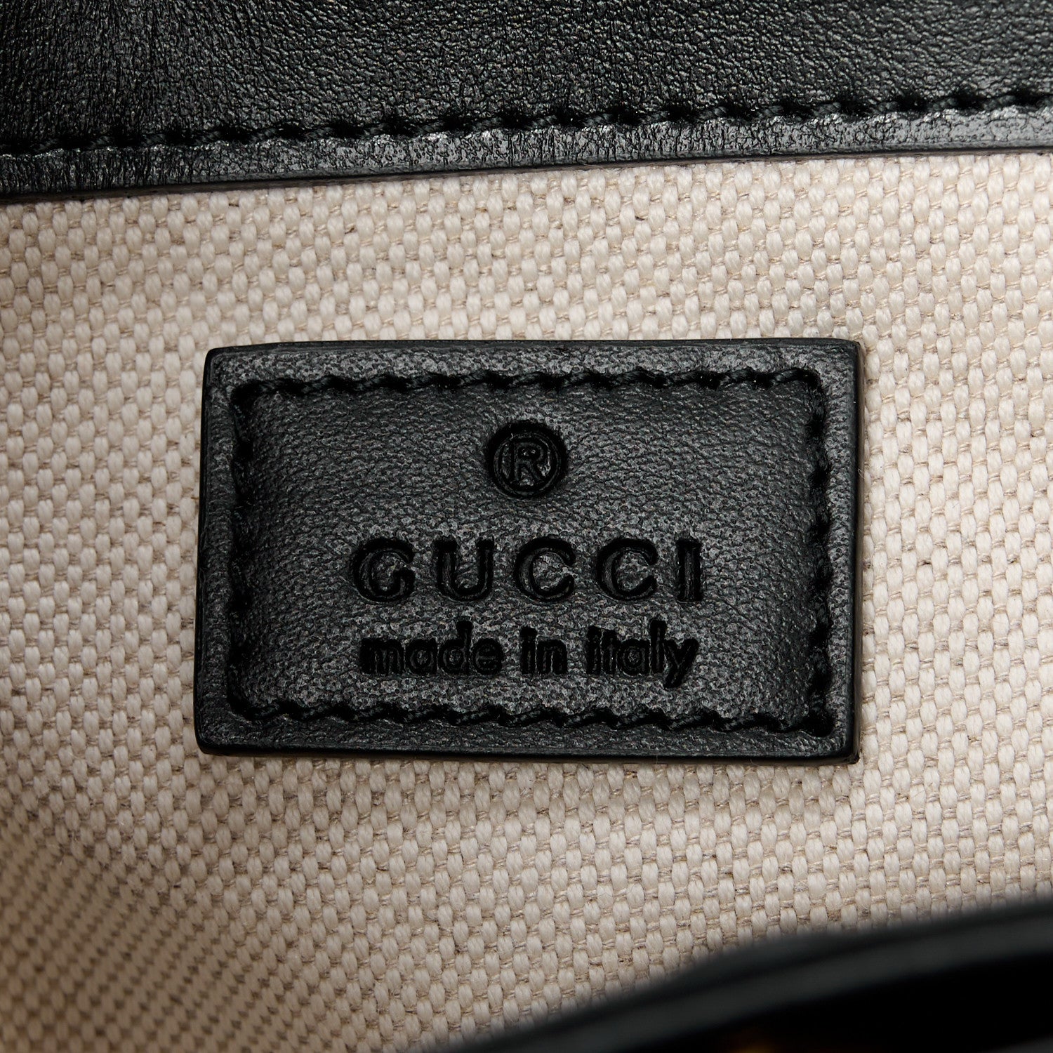 Gucci Calfskin GG Matelasse Small Flap Shoulder Bag Black Natural 7 of 13