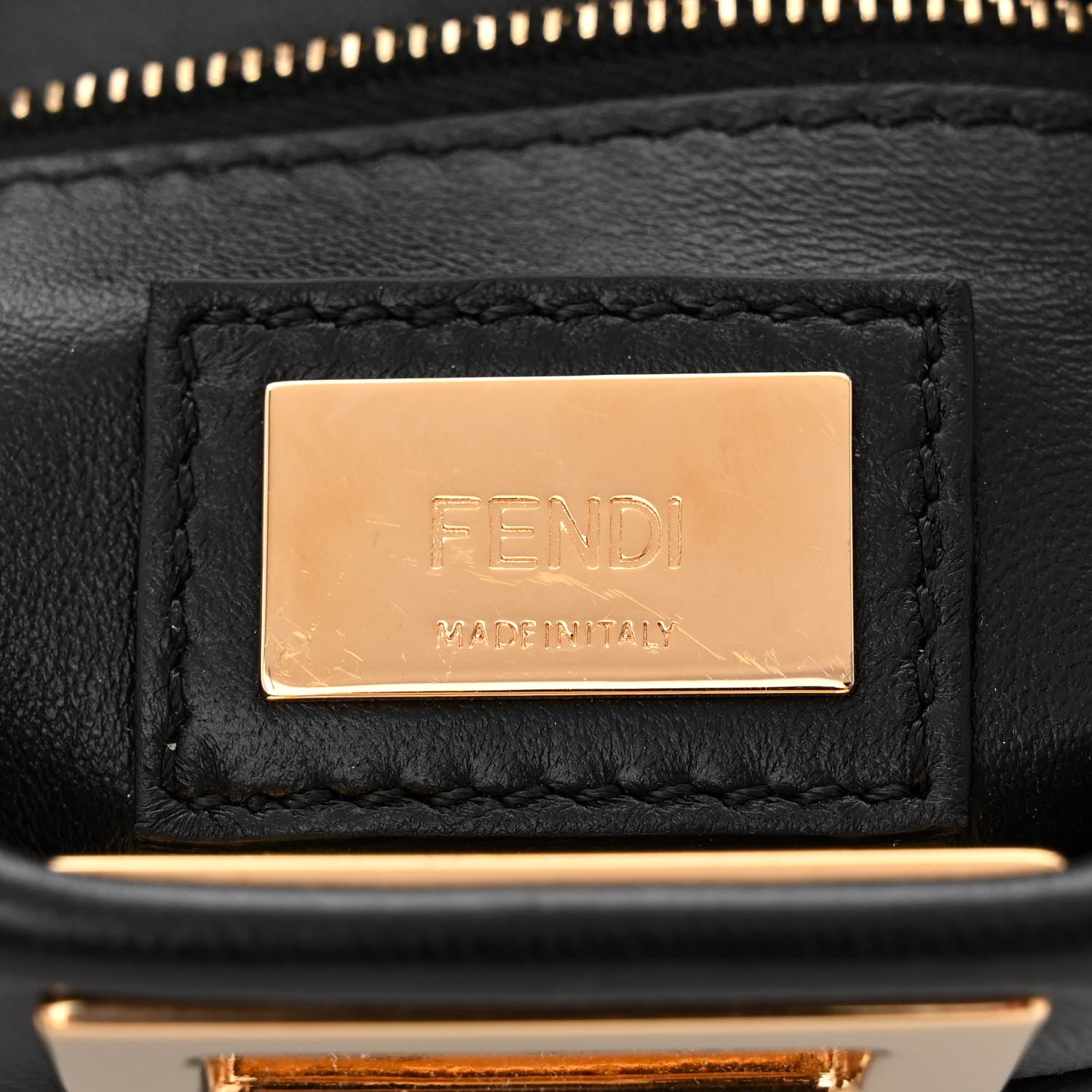Fendi Nappa Mini Peekaboo Iconic Satchel Black 7 of 12