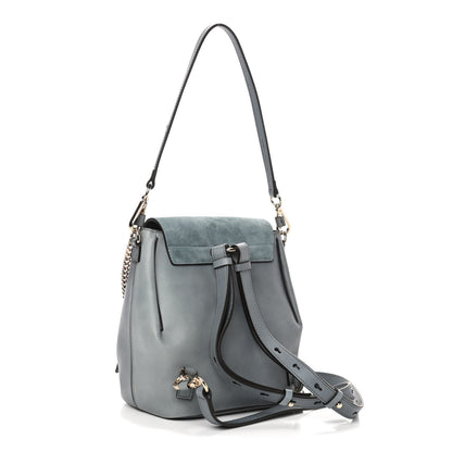 Chloe Suede Calfskin Small Faye Backpack Cloudy Blue 2 of 4