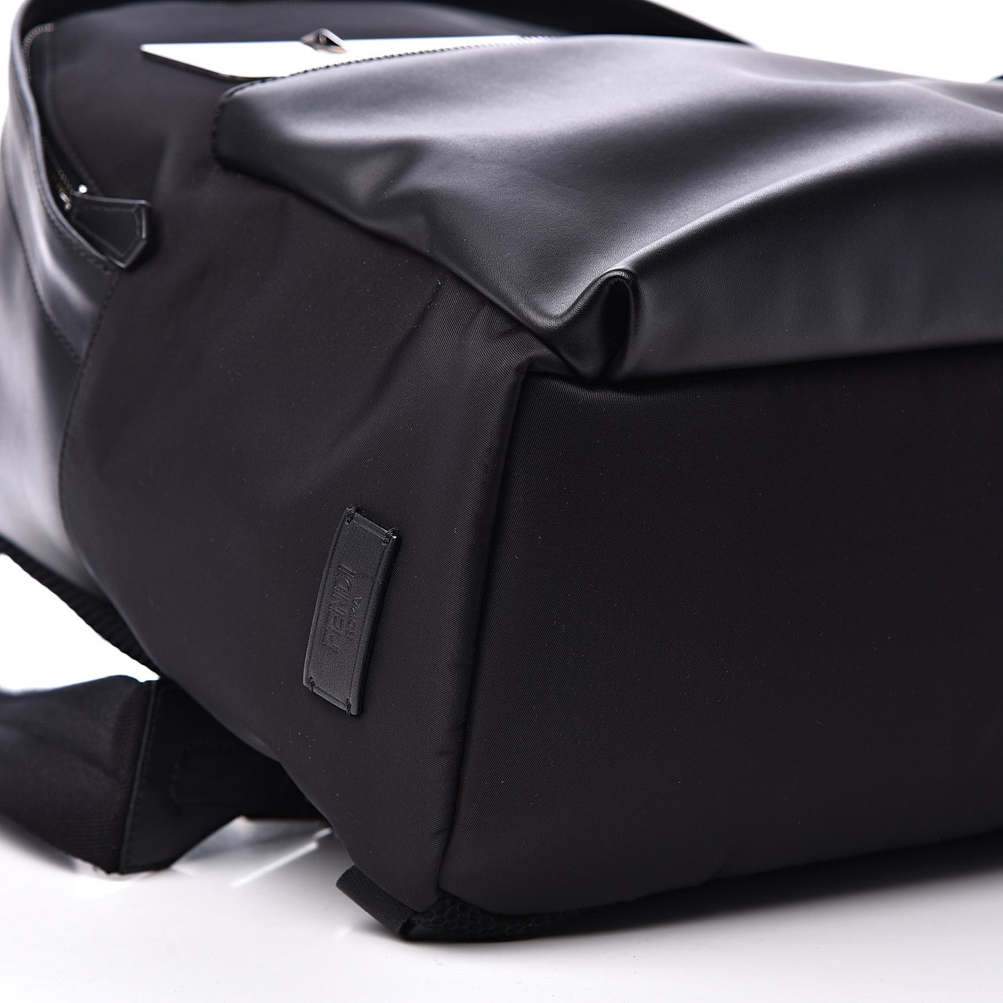 Nylon Vitello Liberty Metal Monster Eyes Rounded Backpack Black