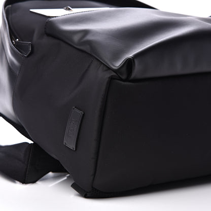 Fendi Nylon Vitello Liberty Metal Monster Eyes Rounded Backpack Black 7 of 8