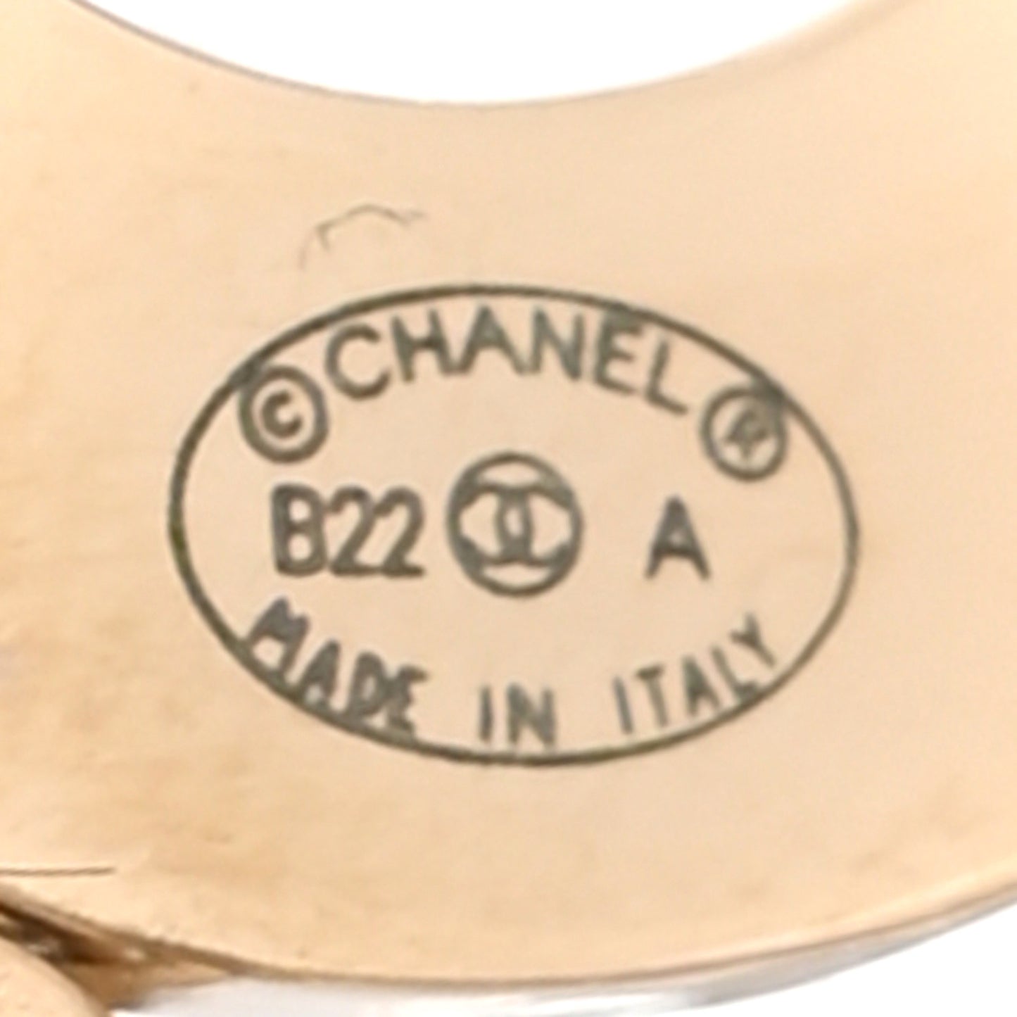 Metal Enamel Cha-Nel Logo Drop Earrings Black White