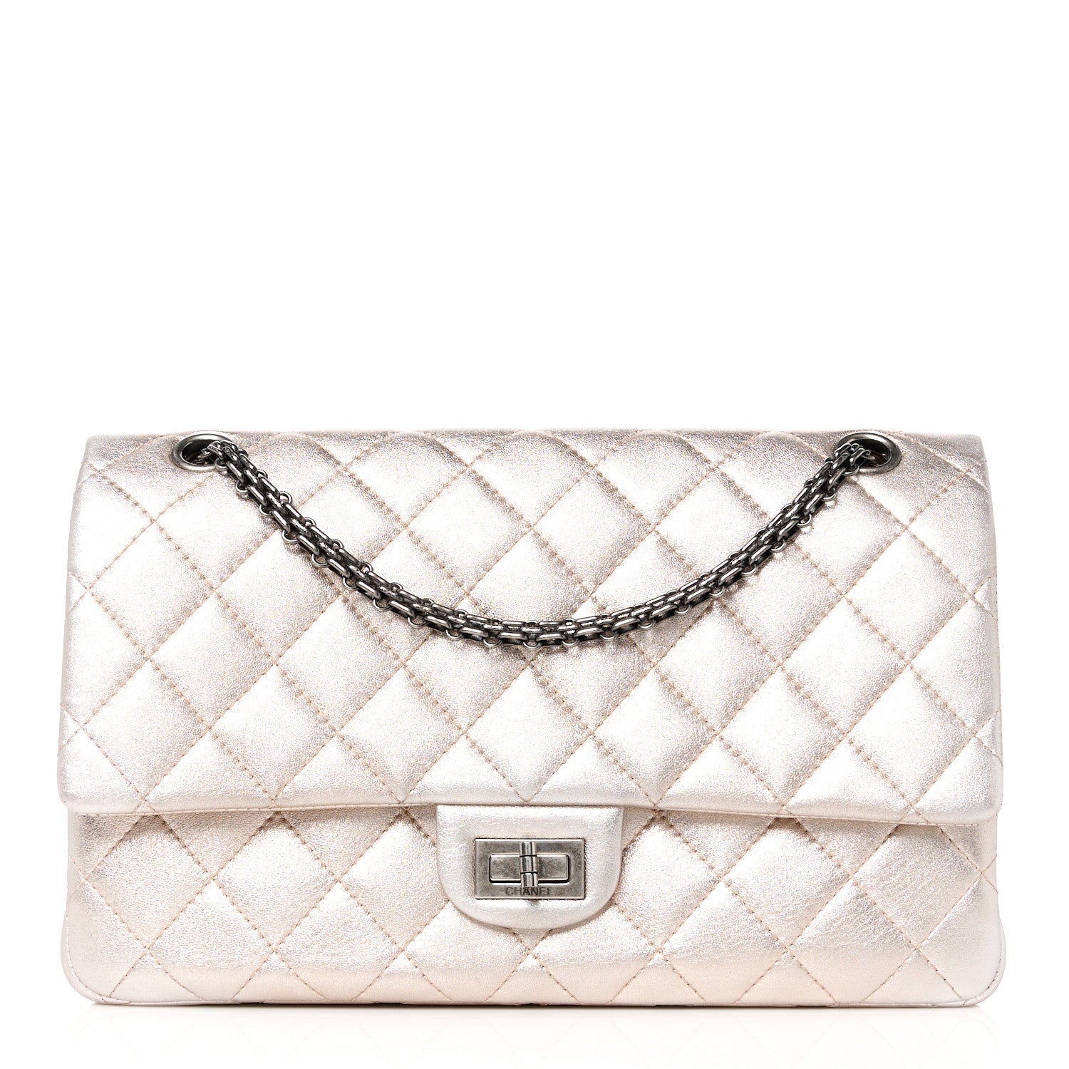 Chanel Metallic Aged Calfskin Quilted 2.55 Reissue 226 Flap Light Pink 1 of 10