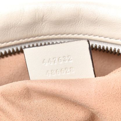 Gucci Calfskin Matelasse Small GG Marmont Chain Shoulder Bag White 9 of 14