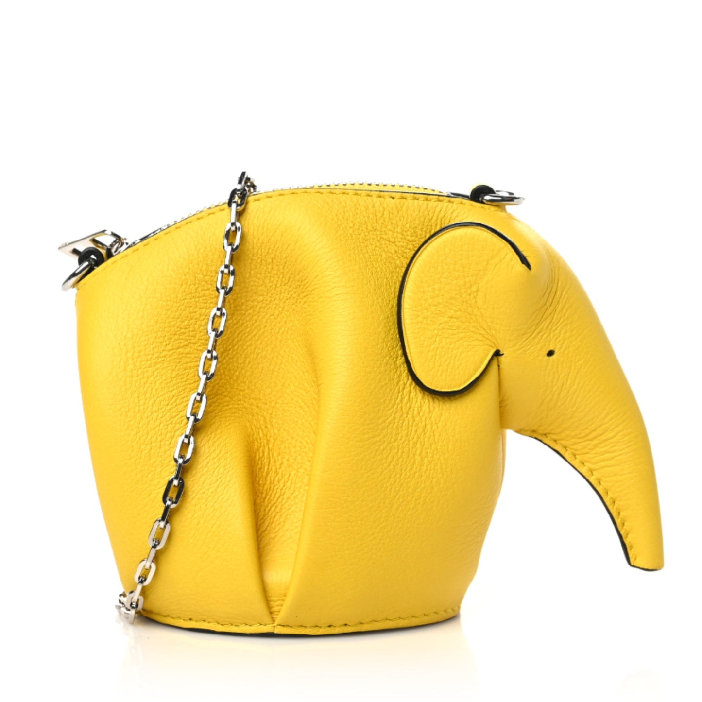 Calfskin Elephant Pouch Yellow