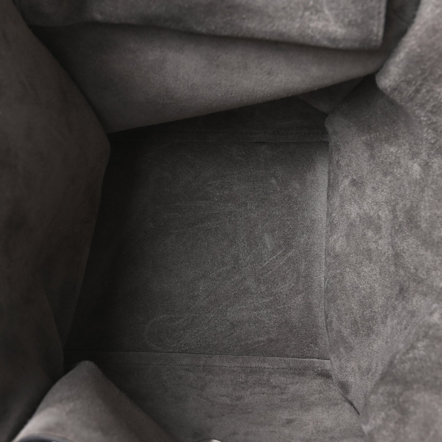 Supple Calfskin Long Strap Small Big Bag Grey