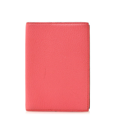 Hermes Chevre Mysore Bi-Color Globe Trotter Agenda Cover PM Rose Lipstick Orange Poppy 1 of 12
