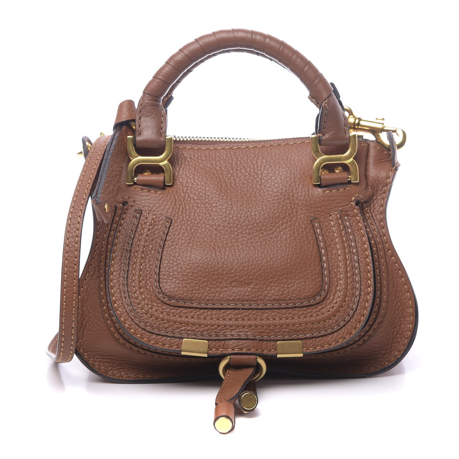 Chloe Calfskin Mini Marcie Satchel Tan 1 of 10