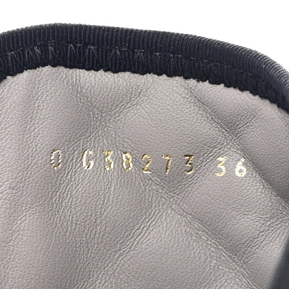 Chanel Fabric Grosgrain Quilted Cap Toe Lace Up Combat Boots 36 Gray 8 of 11