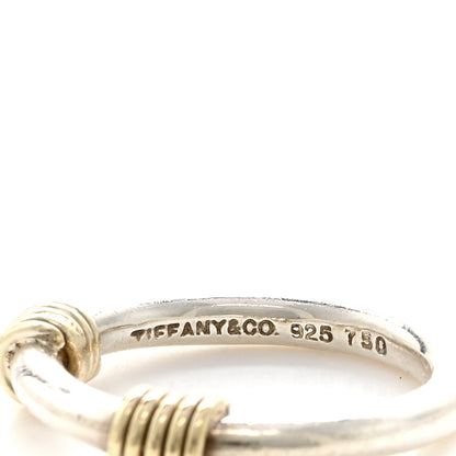 Tiffany Sterling Silver 18K Yellow Gold Coil Band Ring 47/4 4 of 4