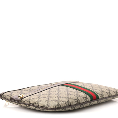 Gucci GG Supreme Monogram Large Ophidia Pouch Clutch Brown 4 of 8