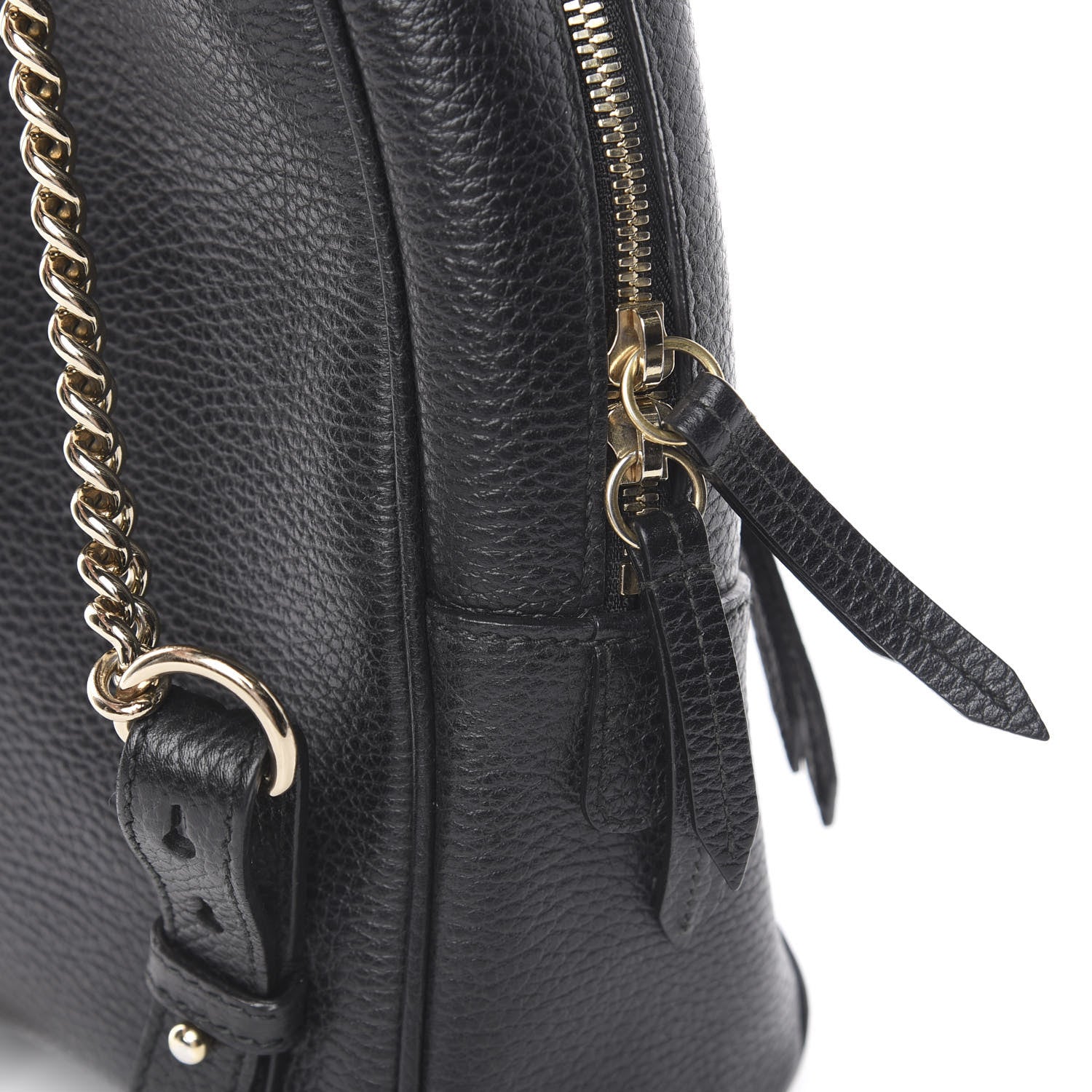 Gucci Pebbled Calfskin Soho Chain Backpack Black 15 of 16