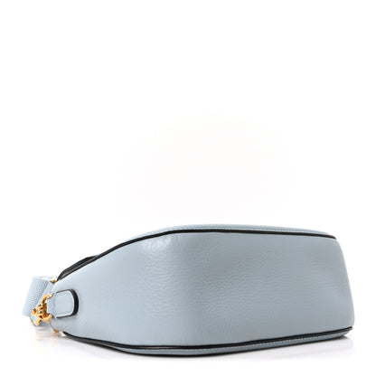 Valentino Garavani Pebbled Calfskin Vlogo Small Top Handle Shoulder Bag Blu Porcellana 4 of 9