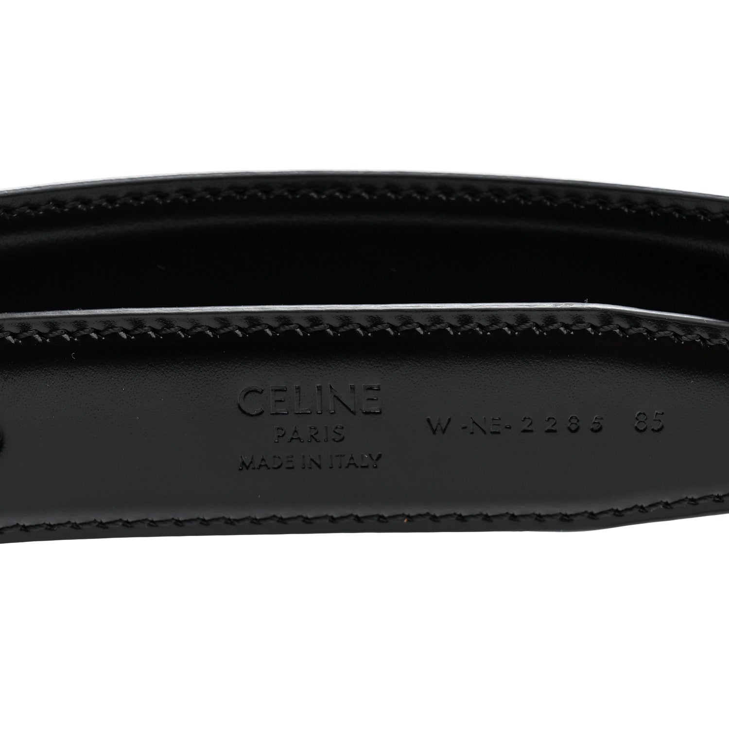 Celine Canvas Calfskin Reversible 25mm Triomphe Belt 85 34 Black 5 of 7