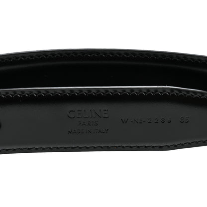 Celine Canvas Calfskin Reversible 25mm Triomphe Belt 85 34 Black 5 of 7