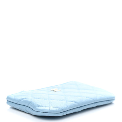 Chanel Caviar Quilted Small Cosmetic Case Light Blue 4 of 8