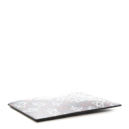 Gucci Calfskin GucciGhost Print Pouch Blue Agata Hibiscus Red 4 of 10