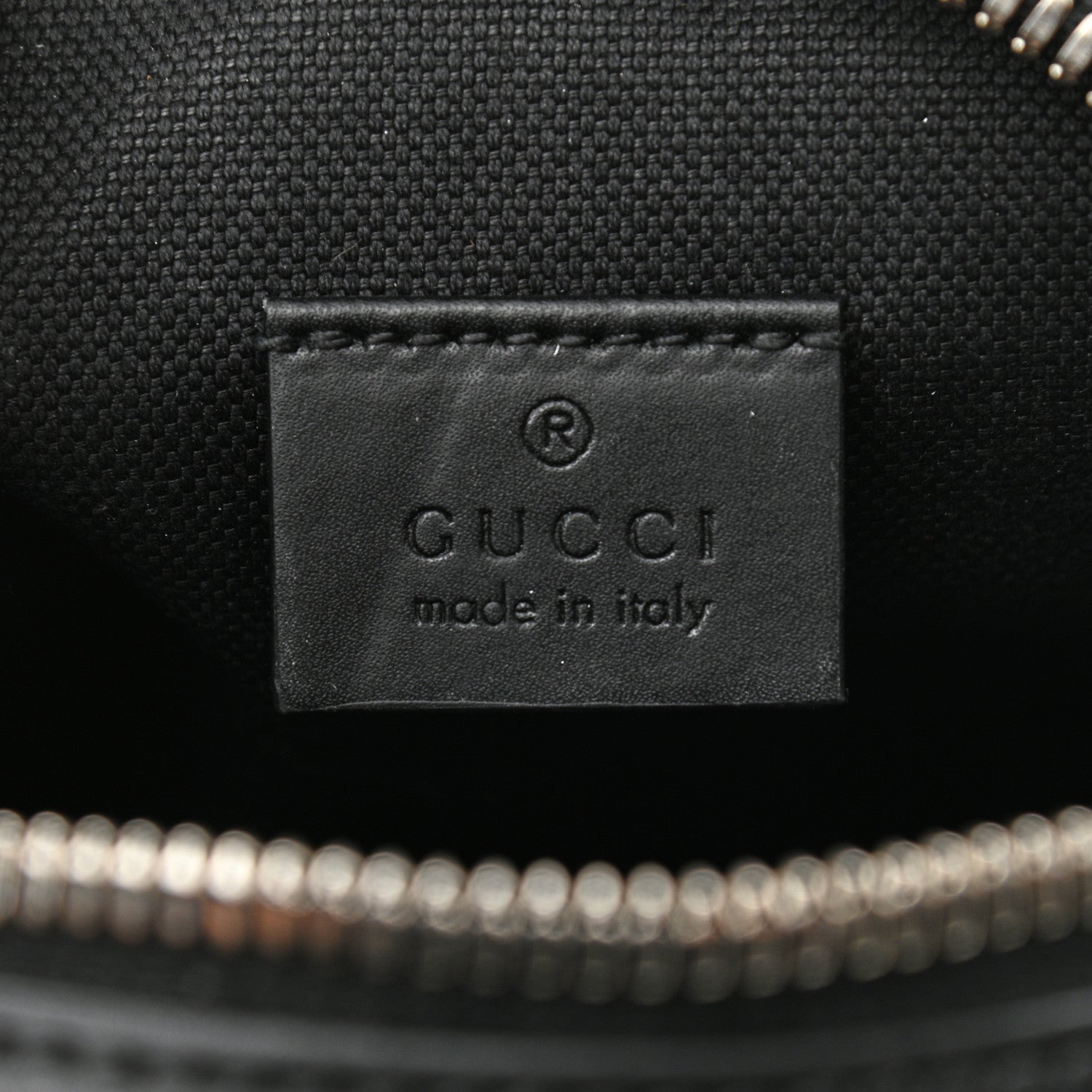 Gucci GG Supreme Monogram Appia Calfskin Web Small Camera Messenger Bag Black Grey 6 of 10