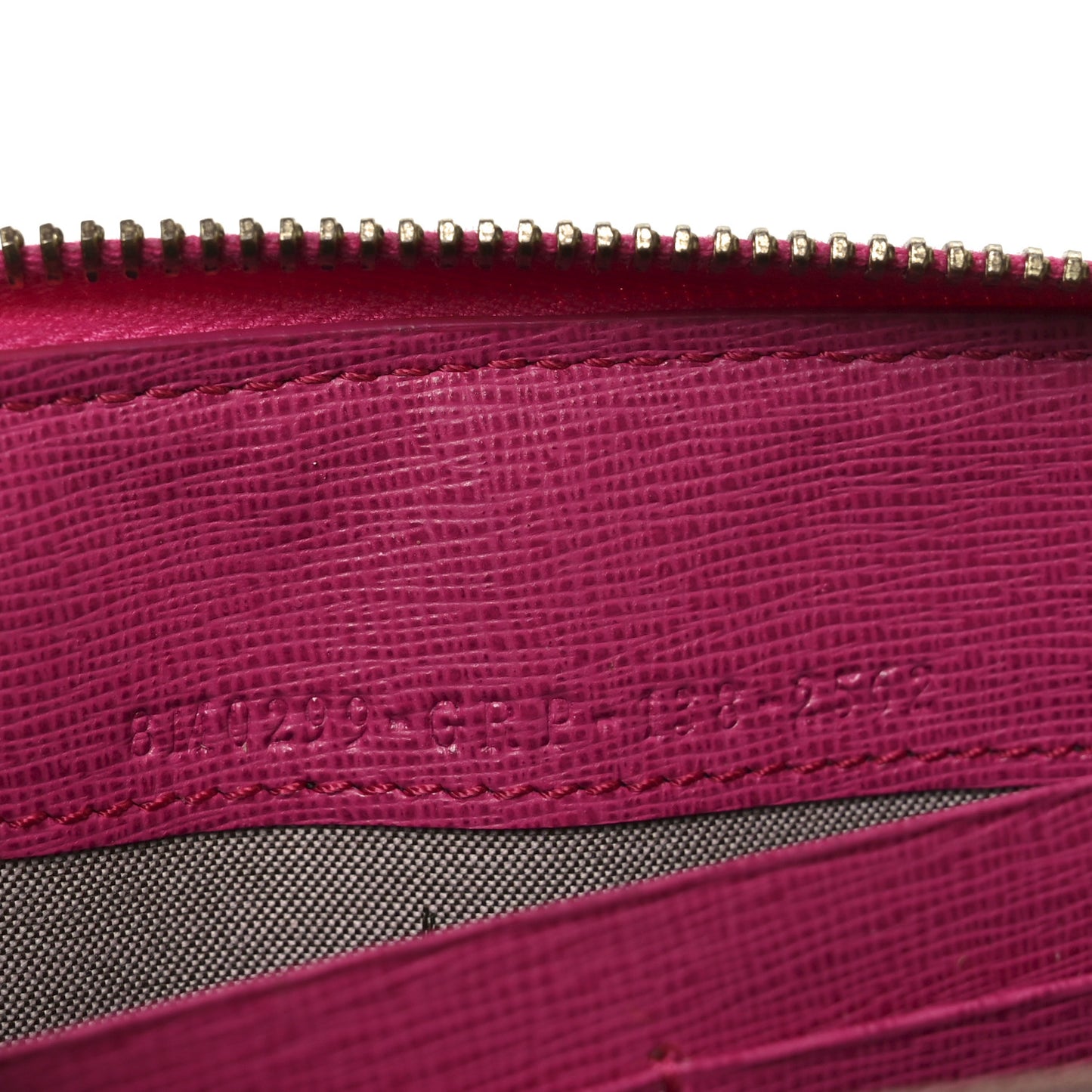 Zucca Spalmati Vitello Elite Zip Around Wallet Tobacco Ciclamino