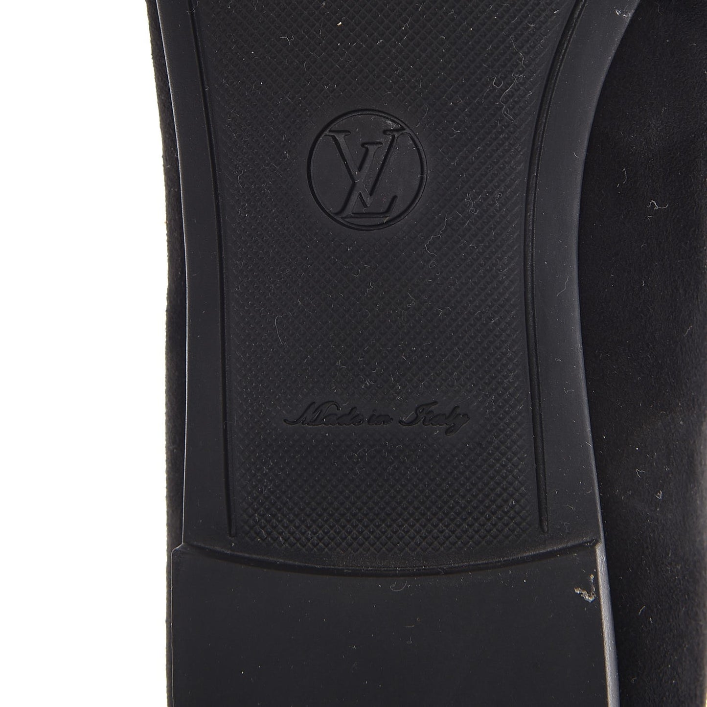 Suede Monogram Uniformes Ballet Flats 36 Black