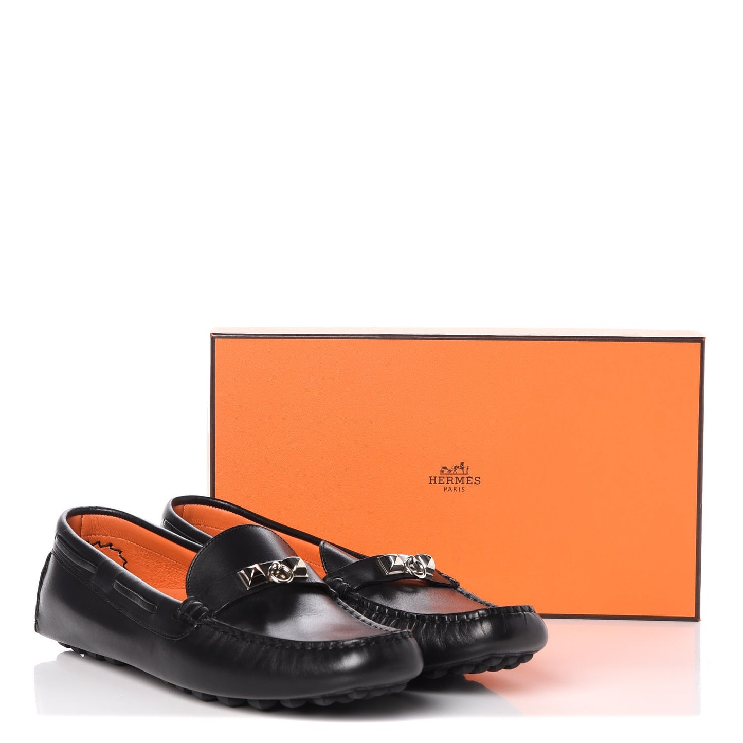 Supple Calfskin Womens Irving Driving Moccasin Loafers 41 Black