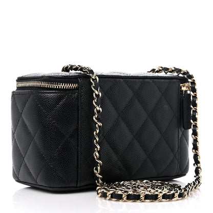 Chanel Caviar Quilted Small Vanity Case With Chain Black 3 of 13