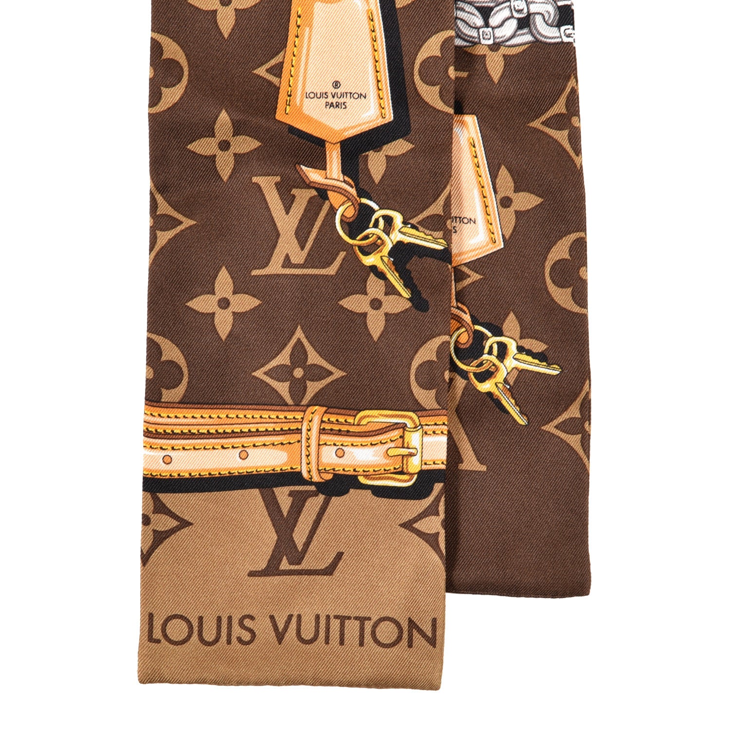 Louis Vuitton Silk Monogram Confidential Bandeau Brown 2 of 3