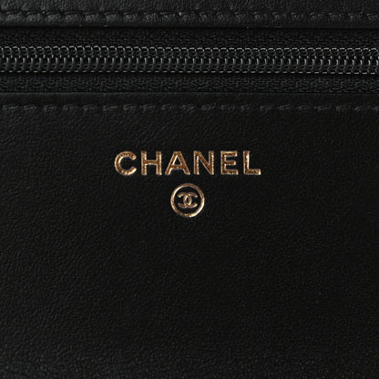 Chanel Calfskin Quilted Perfect Fit Wallet On Chain WOC Black 6 of 10