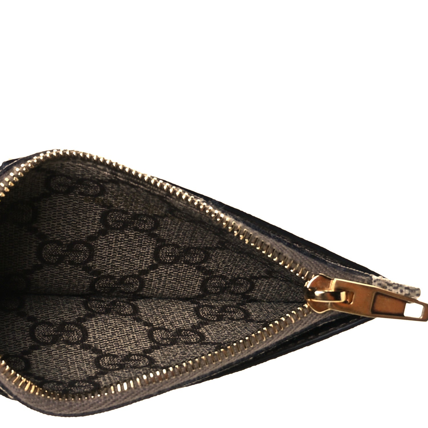 Gucci X BALENCIAGA GG Supreme Monogram Zip Card Case Beige Ebony 4 of 8
