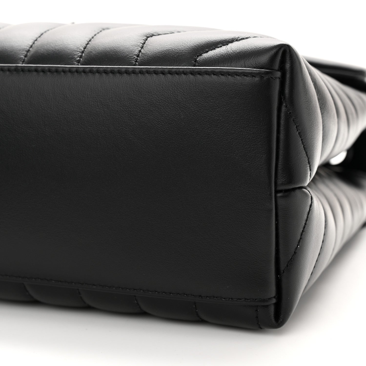 Saint Laurent Calfskin Y Quilted Monogram Monochrome Medium Loulou Chain Satchel Black 10 of 11